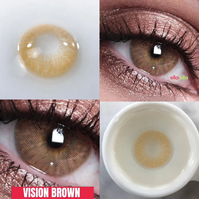 Lente de contato Anual Vision Brown - Com Grau Para Miopia