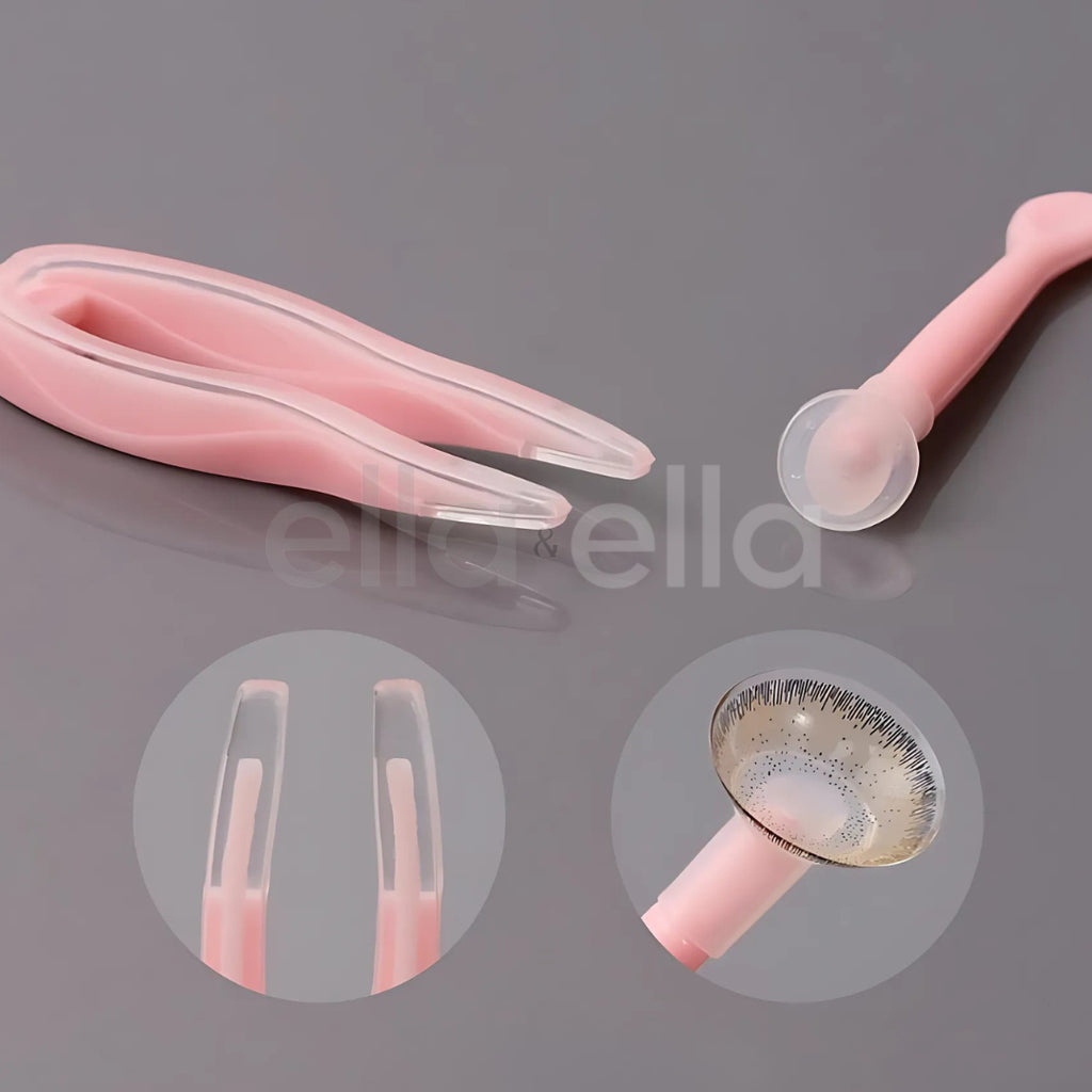 Aplicador com Pinça e Ventosa para Lentes de Contato