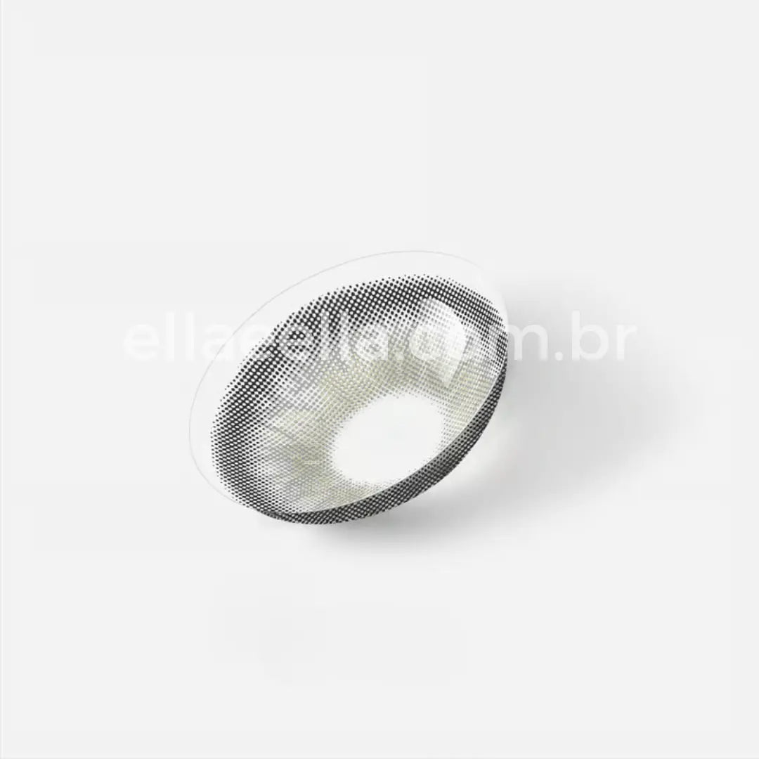 Lente Ella&Ella Cinza vista em ângulo lateral,  transição vibrante de cor.