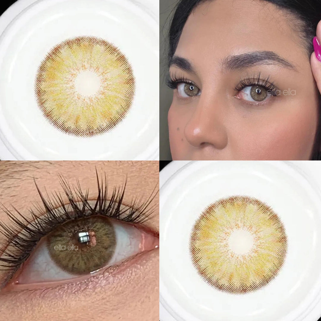 Lente De Contato Anual - Brezy Brown Hazel (Pupila Reduzida)