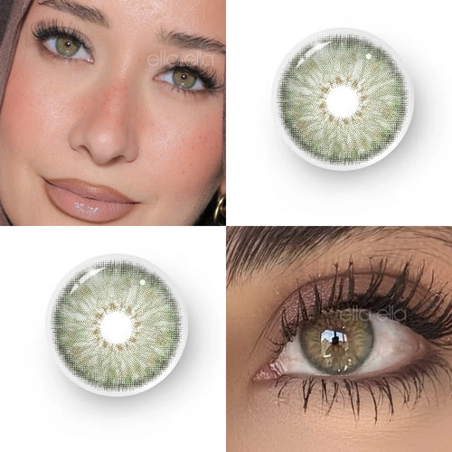 Lente De Contato Anual - Brezy  Olive Green (Pupila Reduzida)