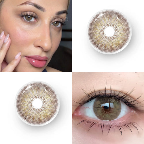 Lente De Contato Anual - Brezy Brown Hazel (Pupila Reduzida)