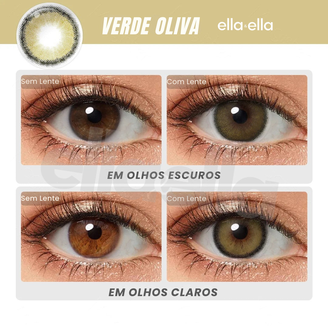 Lente De Contato Colorida - Verde Oliva