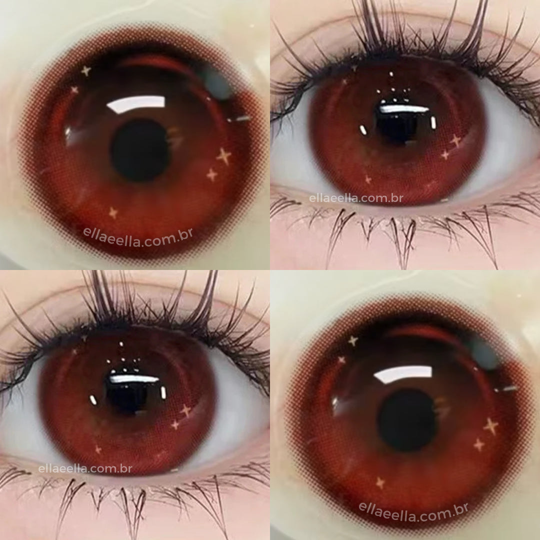Lente De Contato Cosplay Anual - Star Red
