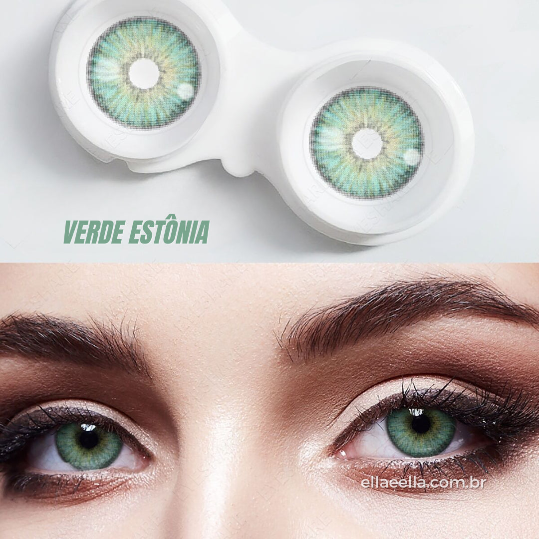 Lente de Contato Colorida - Verde Estônia