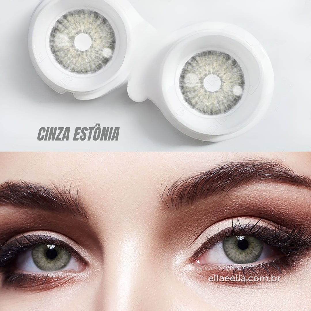 Lente de Contato Anual - Cinza Estônia  (Pupila Reduzida)