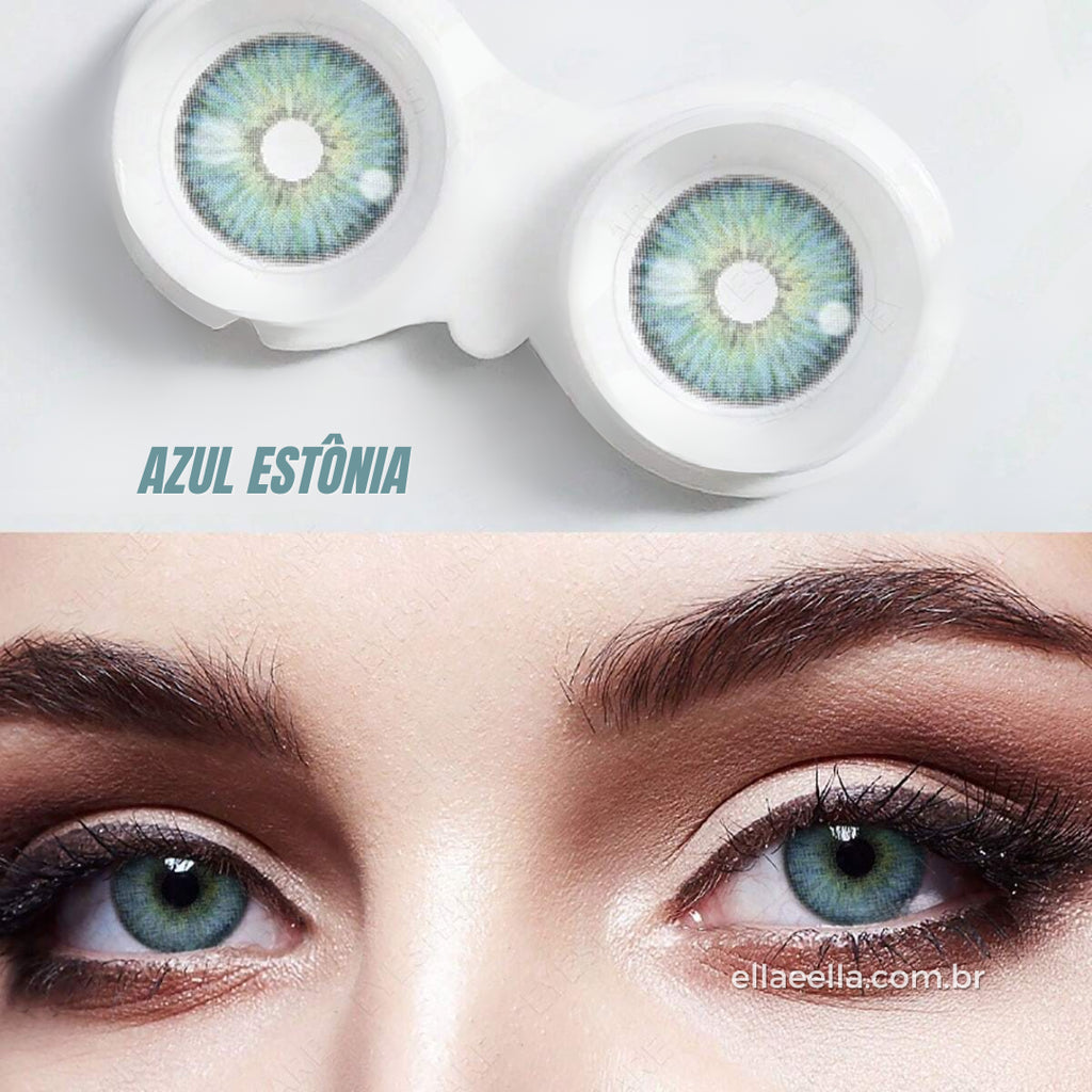 Lente de Contato Anual - Azul Estônia  (Pupila Reduzida)