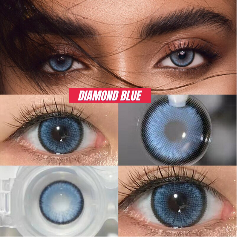 Lente de Contato - Diamond Blue (Disponível Com Grau Para Miopia)