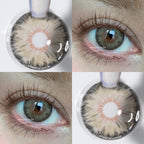 Lente de contato anual com pupila reduzida, Siri Brown.